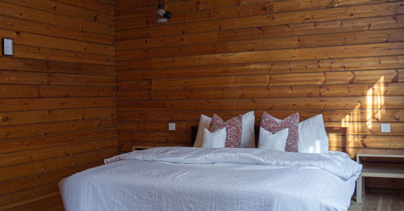 Air Conditioner - Bedroom with Wooden Paneling