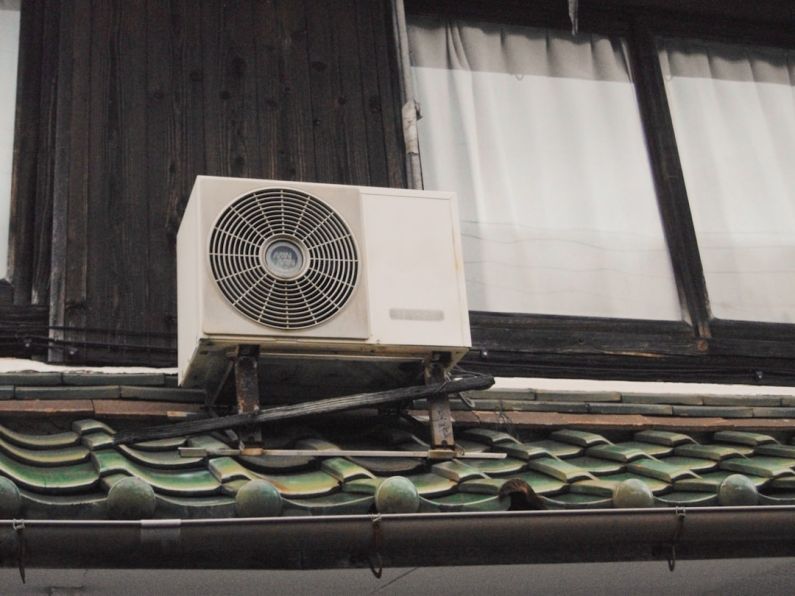 Air Conditioner - white and gray box fan