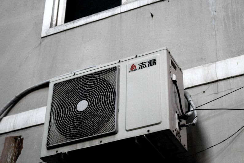 Air Conditioner - white and gray box fan