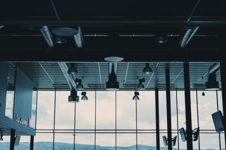 Air Conditioner - a view of a building through a window